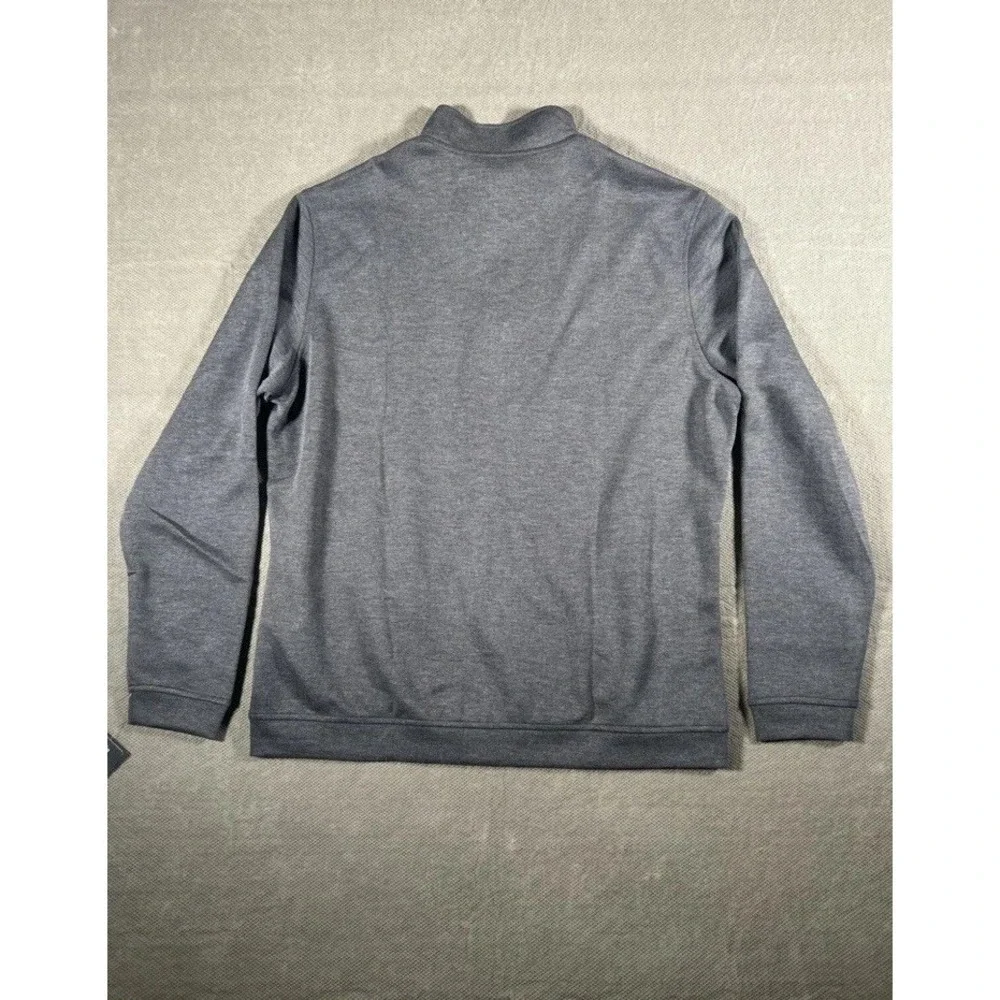 Adidas Elevated Mens Jacket Medium FULL Zip Golf Long Sleeve‎ Charcoal Black